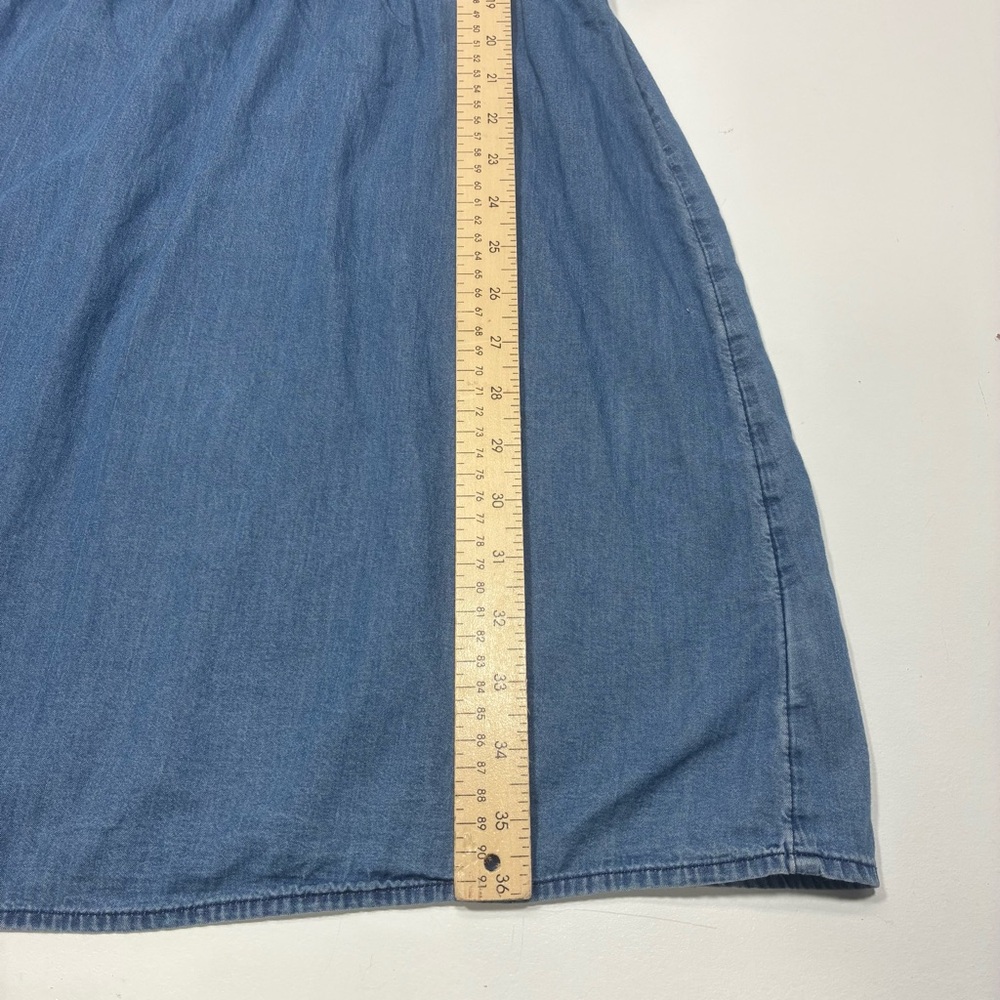 Old navy Mini Dress Women Size XXL lightweight denim‎ layered spaghetti straps - Picture 8 of 14